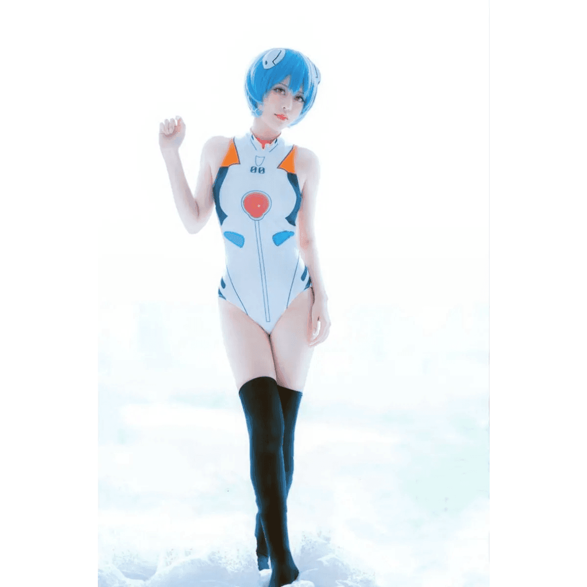 D.VA, Mercy, Asuka Cosplay Swimsuit - Style 3 / M / Anime