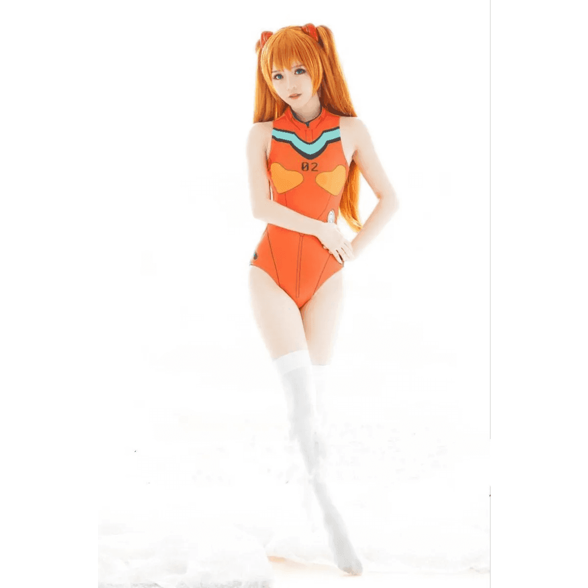 D.VA, Mercy, Asuka Cosplay Swimsuit - Style 3 / M / Anime