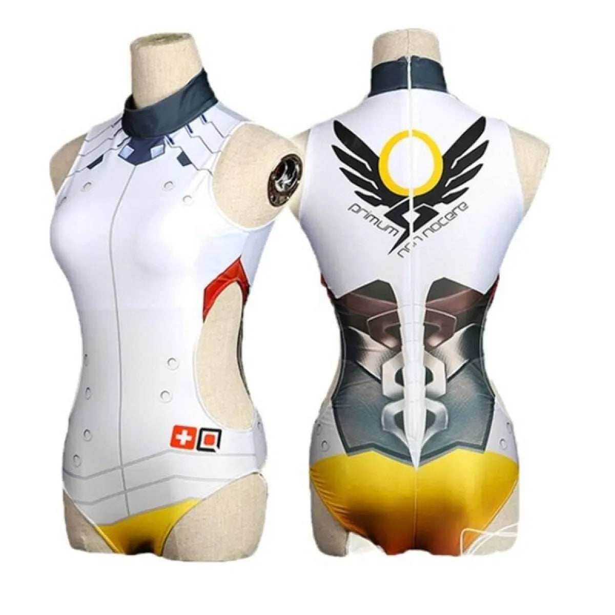 D.VA, Mercy, Asuka Cosplay Swimsuit - Style 4 / M / Anime