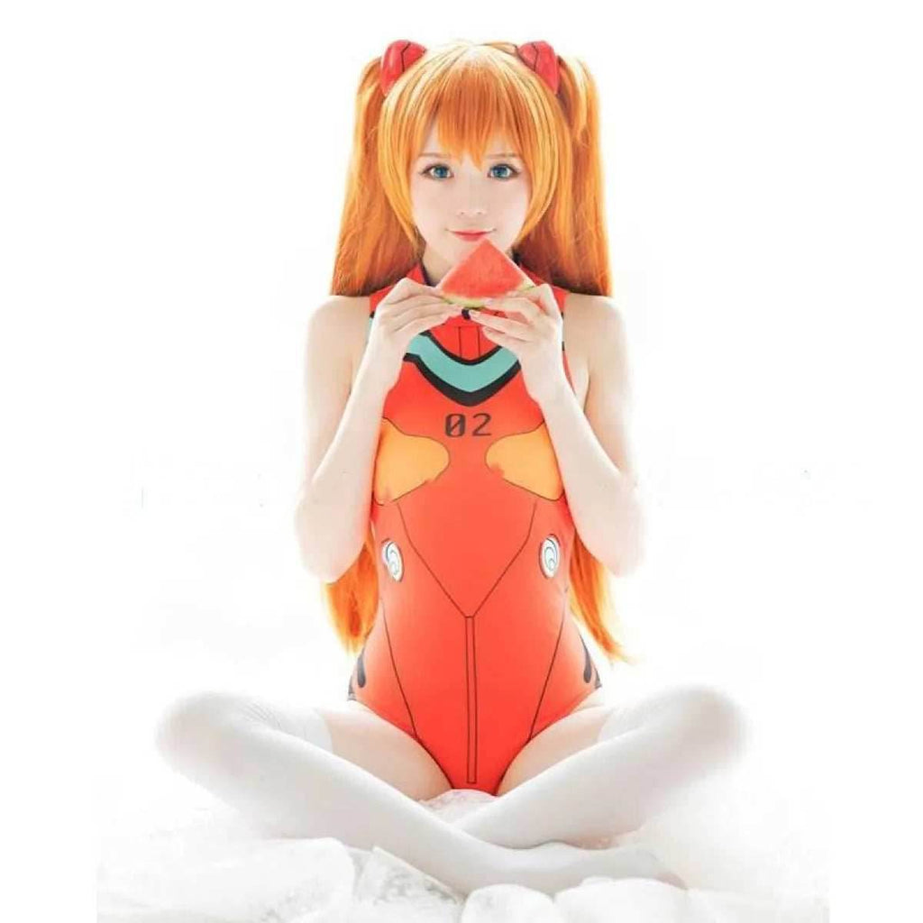 D.VA, Mercy, Asuka Cosplay Swimsuit - Style 3 / M / Anime