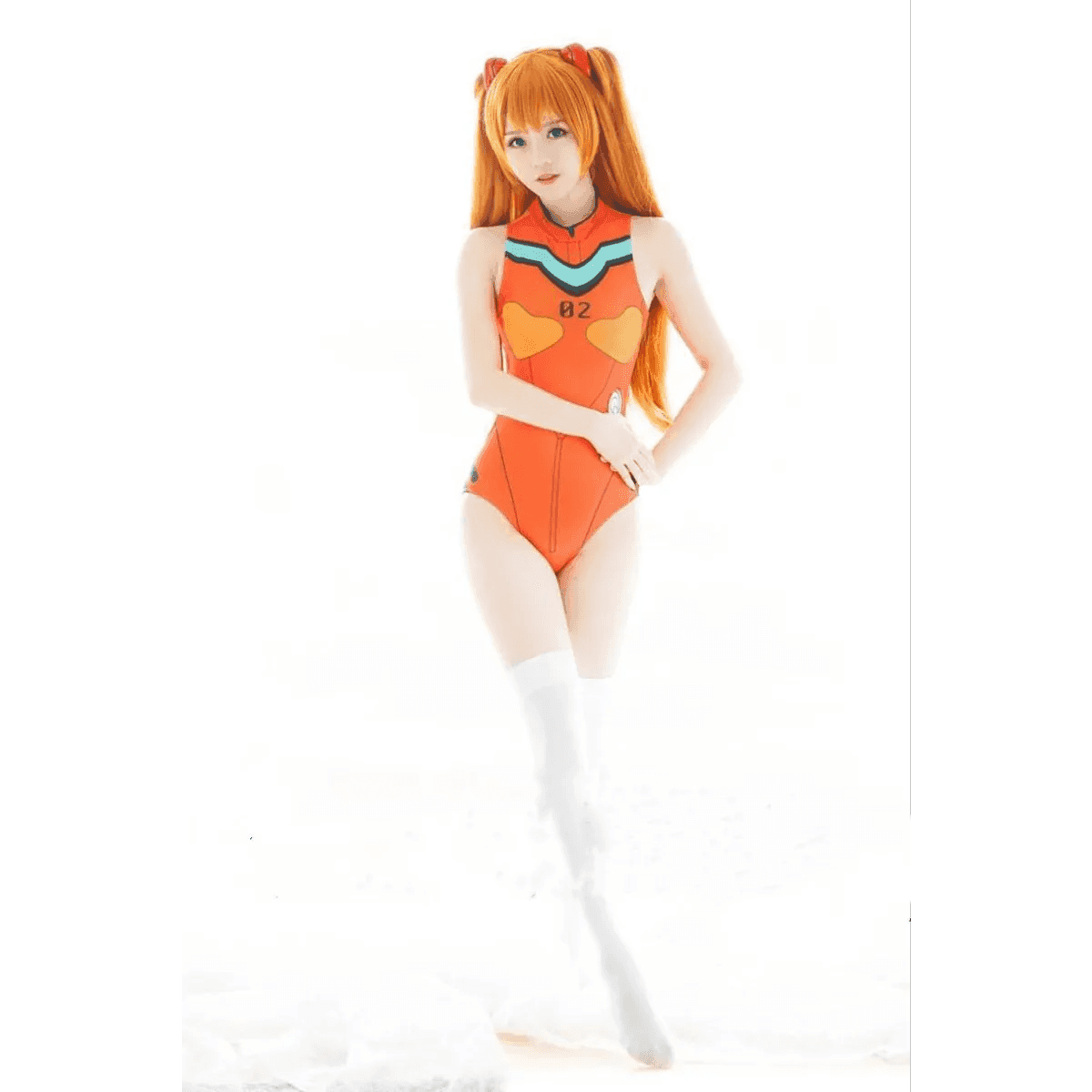 D.VA, Mercy, Asuka Cosplay Swimsuit - Style 3 / M / Anime