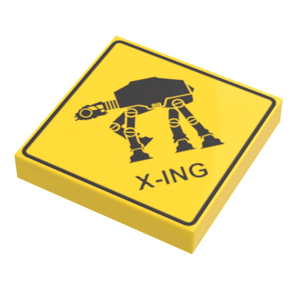 AT-AT Xing Sign made using LEGO part - B3 Customs