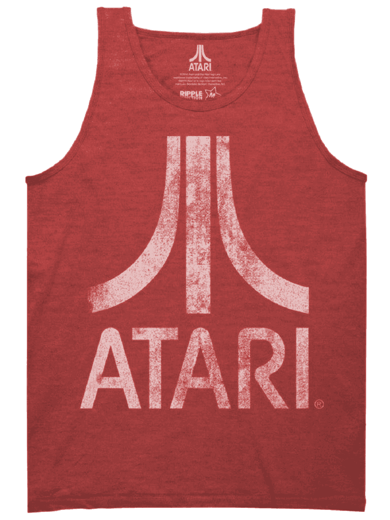Atari Distressed Logo Adult Tank Top - S / Red