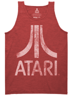 Atari Distressed Logo Adult Tank Top - S / Red