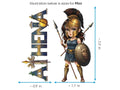 Athena Sticker and Magnet – Promachos Mythkins™ – Greek Goddess of Wisdom and Strategy | Waterproof & UV-Proof - Sticker / Mini