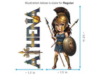 Athena Sticker and Magnet – Promachos Mythkins™ – Greek Goddess of Wisdom and Strategy | Waterproof & UV-Proof - Sticker / Regular