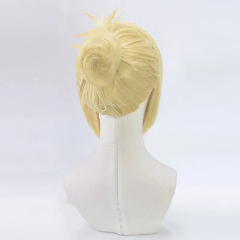 Attack on Titan Annie Leonheart Female Giant Yellow Wig Halloween Role Play+Hairnet