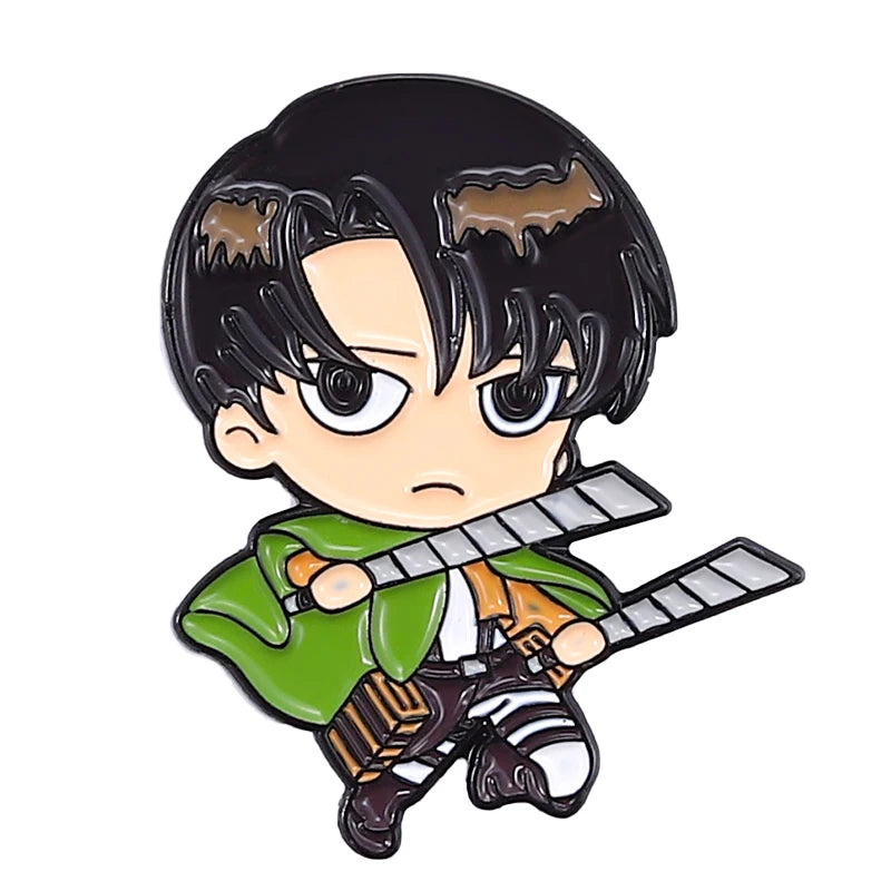 Attack on Titan Enamel Pins Cartoon Badge Metal Anime Custom Bag Lapel Pin Backpack Jewelry Kids Fans Gift Friends Wholesale