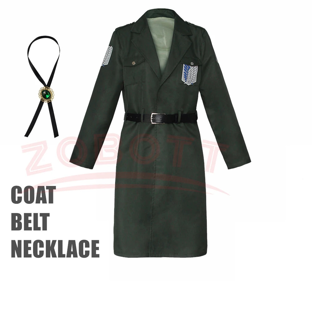 Attack on Titan Eren Levi Cosplay Costume Women Men Shingeki No Kyojin Scouting Legion Soldier Jacket Coat Windbreaker Uniform