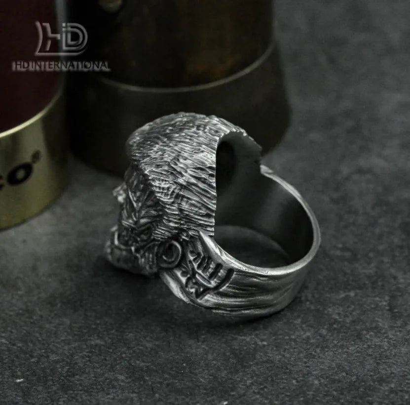 Attack on Titan-Handmade 925 Silver Ring-Japanese Anime Ring-Handmade Personality Silver Ring