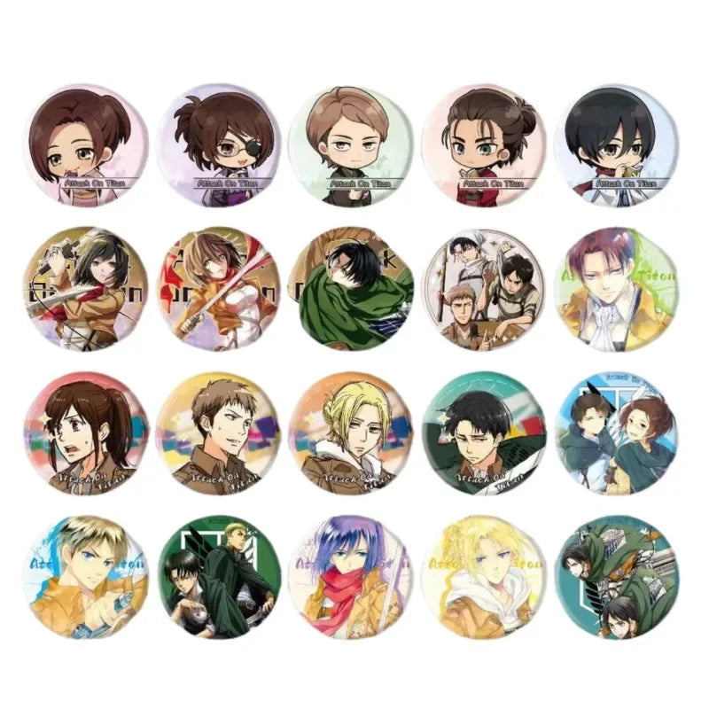 Attack On Titan Mikasa·Ackerman Eren Jaeger Two-dimensional animation peripheral surprise blind box brooch badge bag blind bag