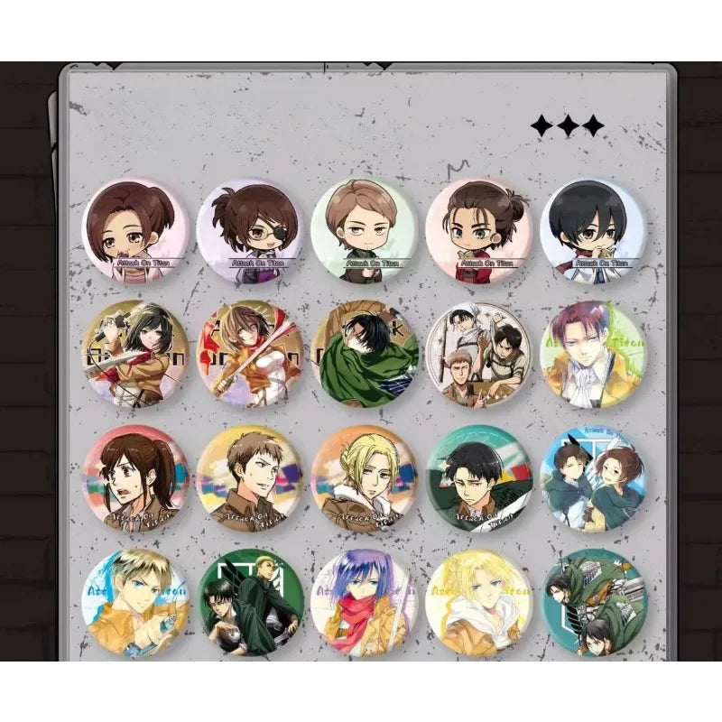 Attack On Titan Mikasa·Ackerman Eren Jaeger Two-dimensional animation peripheral surprise blind box brooch badge bag blind bag