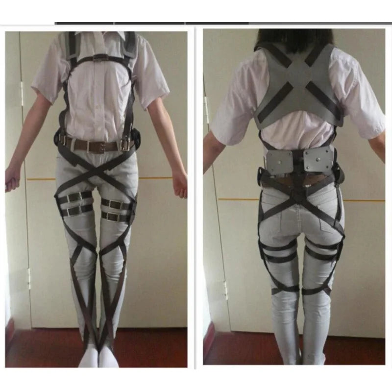 Attack on Titan Shingeki no Kyojin Recon Corps Harness belt hookshot Costume Adjustable Belts cosplay belts free shipping MS2783