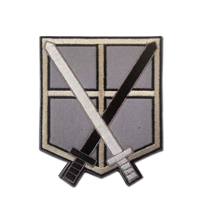 Attack on Titan Wings of Freedom Cosplay Patch Embroidery velcros Badge for Clothing, Armband, Hook & Loop Apparel Patches, 1PC