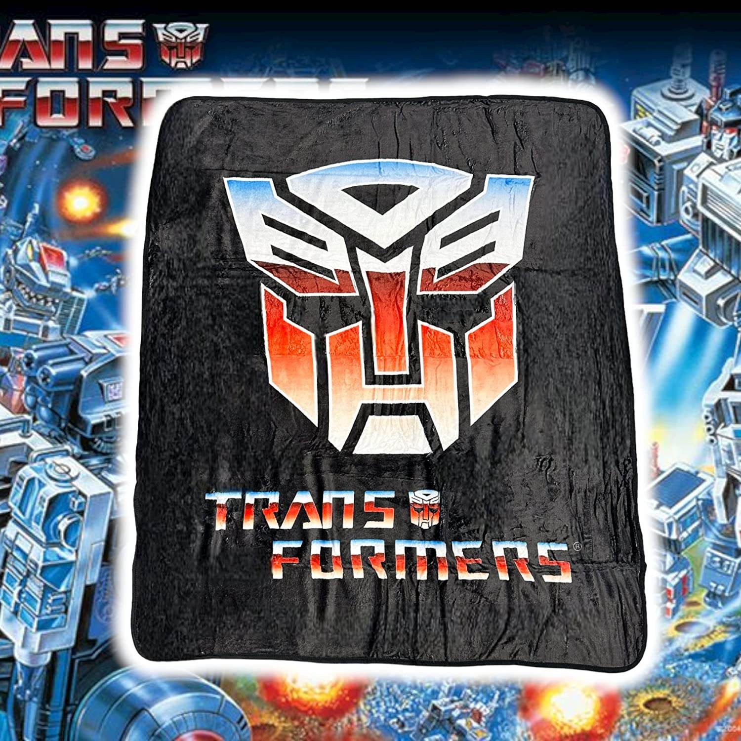 Hasbro Transformers Autobot Symbol 80's Cartoon Throw Blanket - 