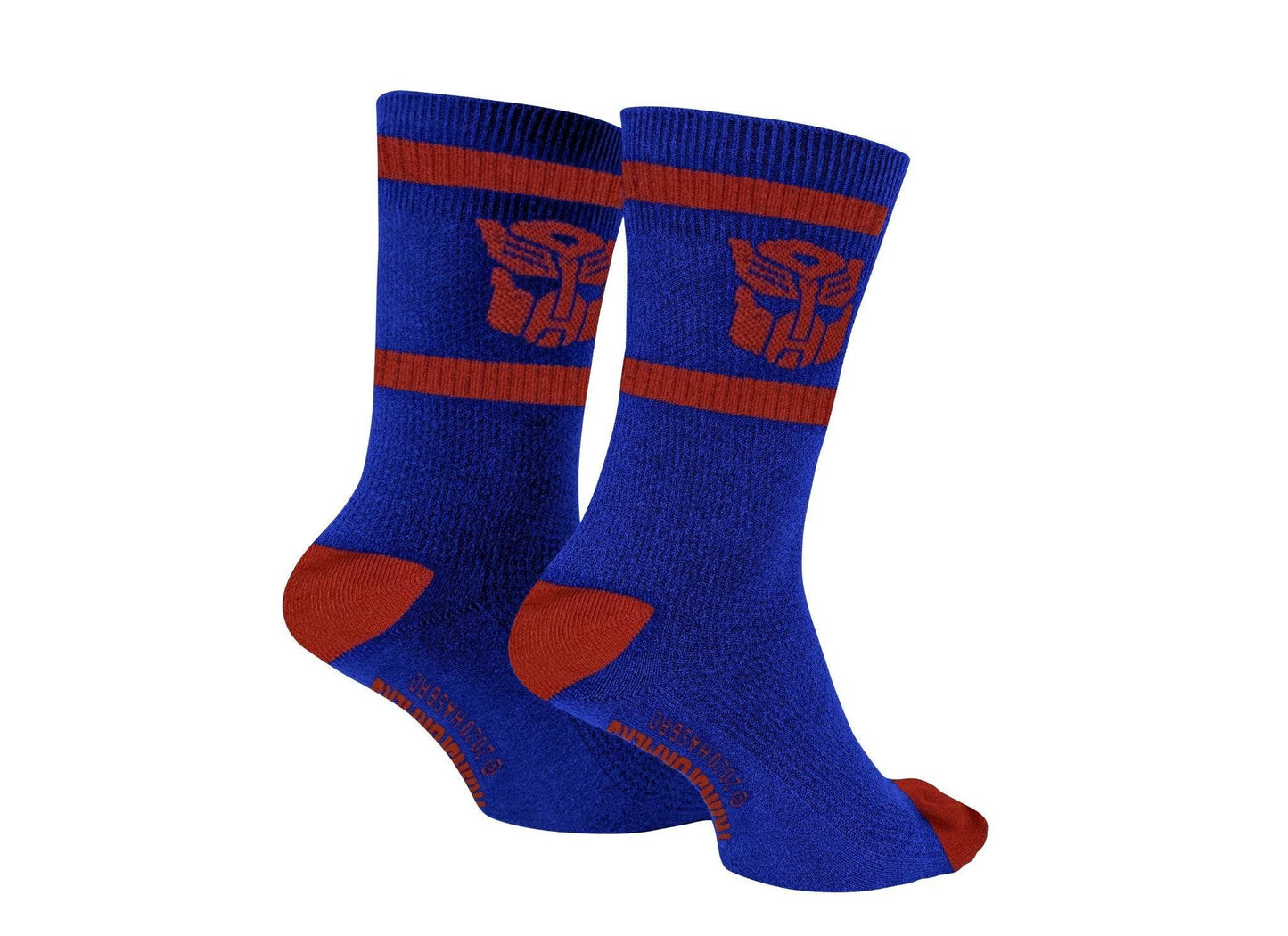 Hasbro Transformers Autobots Symbol Blue and Red Crew Socks - One Size