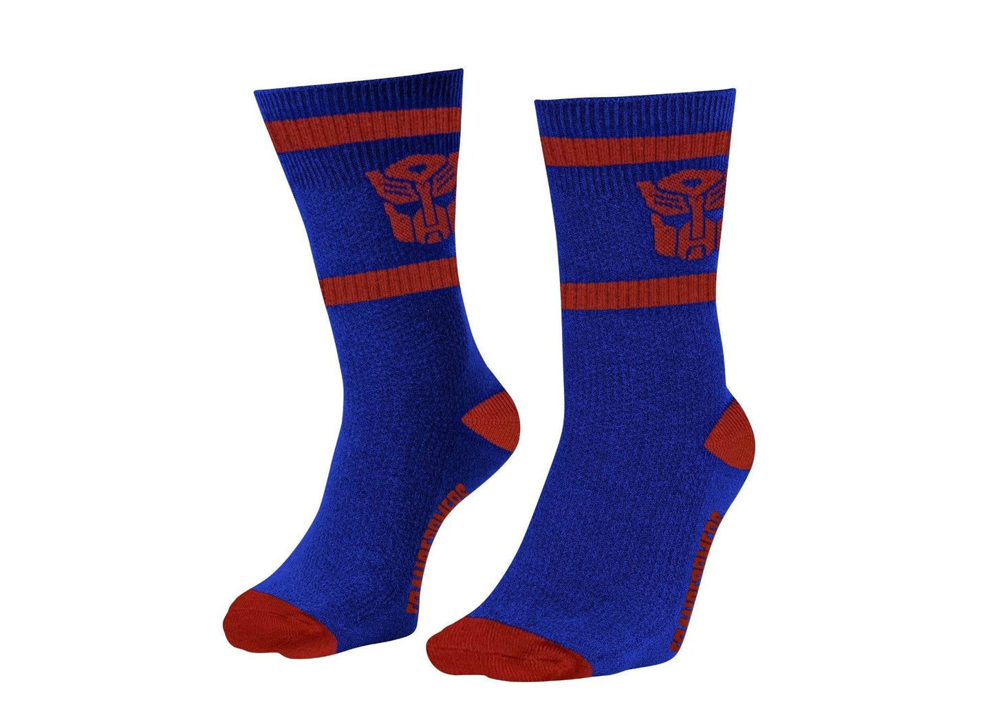 Hasbro Transformers Autobots Symbol Blue and Red Crew Socks - One Size