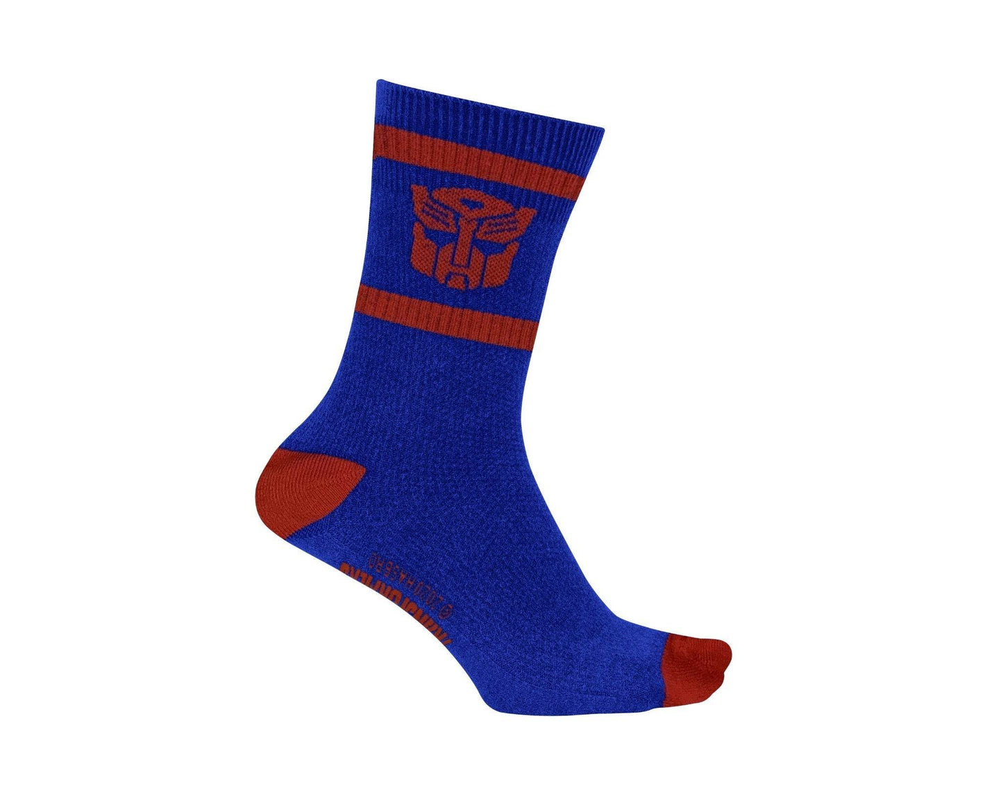 Hasbro Transformers Autobots Symbol Blue and Red Crew Socks - One Size