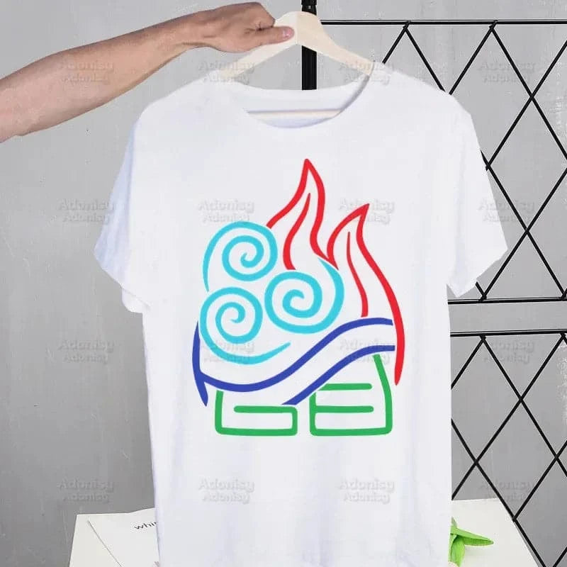 Avatar Cartoon T Shirt Men Retro The Last Airbender Tops Tees  Tshirt  Male T-shirts