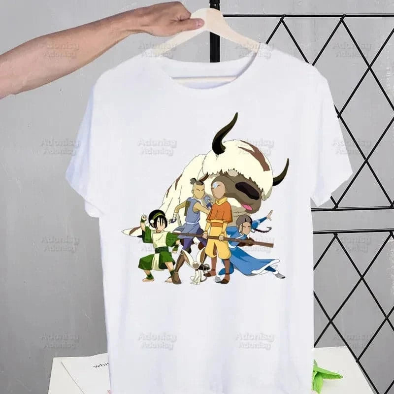 Avatar Cartoon T Shirt Men Retro The Last Airbender Tops Tees  Tshirt  Male T-shirts