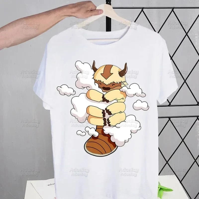 Avatar Cartoon T Shirt Men Retro The Last Airbender Tops Tees  Tshirt  Male T-shirts