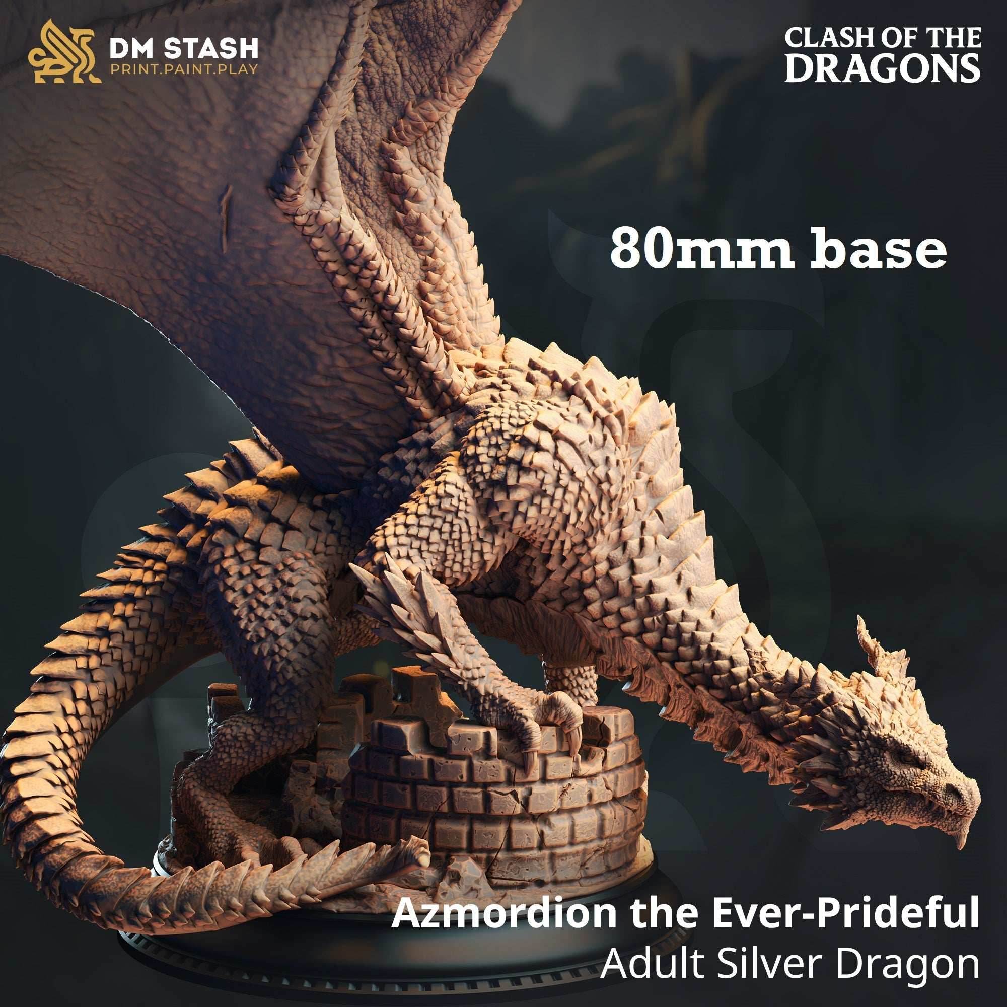 Azmordion the Ever-Prideful (Adult Silver Dragon) - 