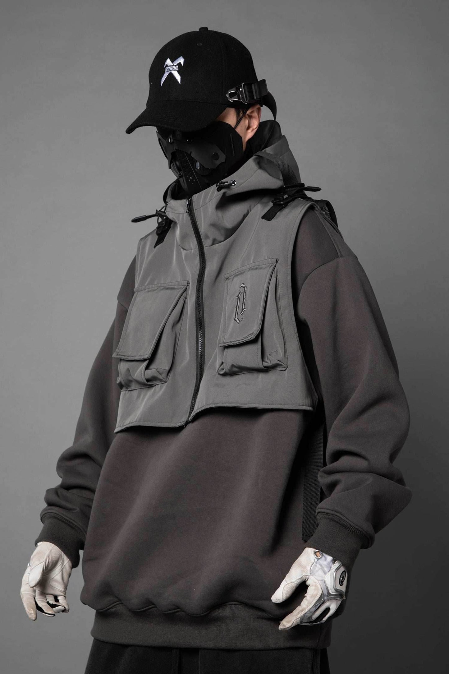 HiH34 Grey Tech Guard Hoodie - Grey / M