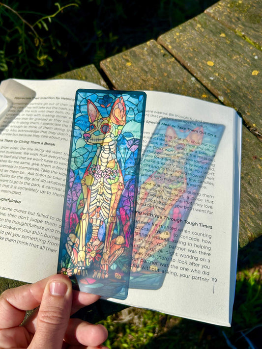 Day of the Dead Dog Bookmark - Colorful Sugar Skull Dog, Perfect for Dog Lovers and Book Lovers, Unique Gift