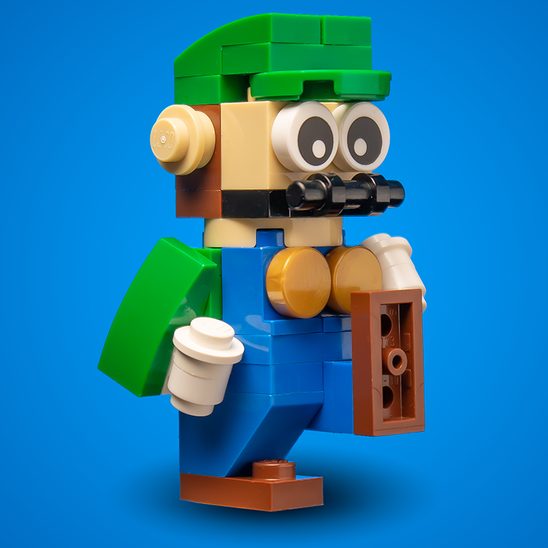 B3 Customs® Green Plumber Building Figure