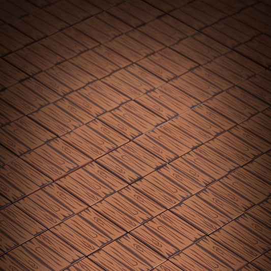 B3 Customs® Hardwood Minifig Flooring (Rough, Dark) - Custom Printed LEGO 2x2 Tile