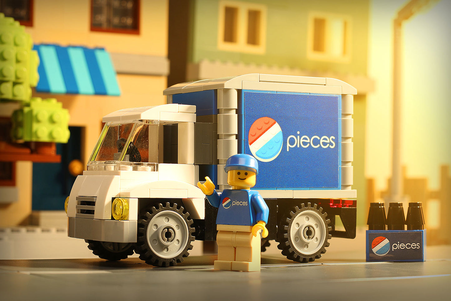 B3 Customs Pieces Soda Delivery Truck with Minifigure