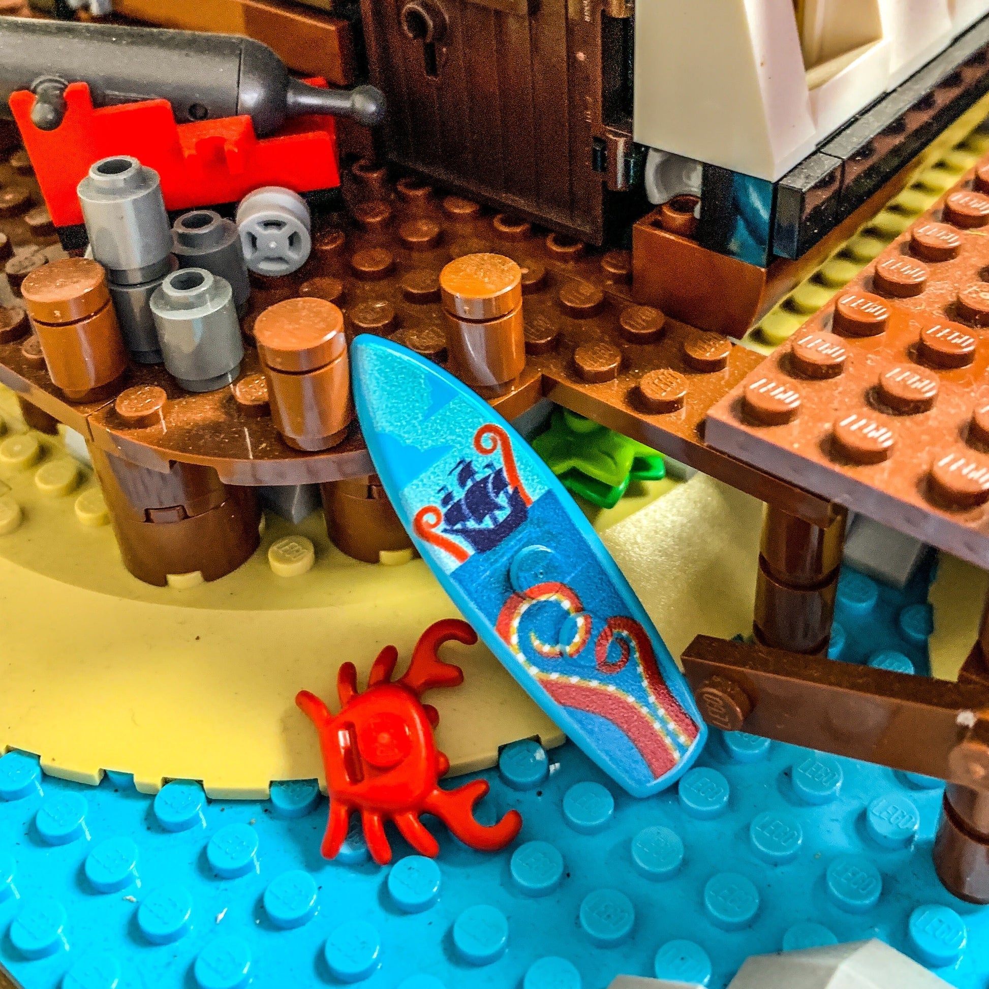 B3 Customs® Printed Kraken Surfboard made from LEGO® bricks