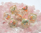 Rabbit Meets Carrots Dice Clear Dice w/ Carrots 7-Dice Set Rpg - 
