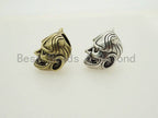 Antique Evil Goblin Head Bead, 550 Paracord Skull Charm, Survival Bracelet Beads, Lanyard Making Charm, Men's Bracelets DIY,16x19mm, sku#Y90