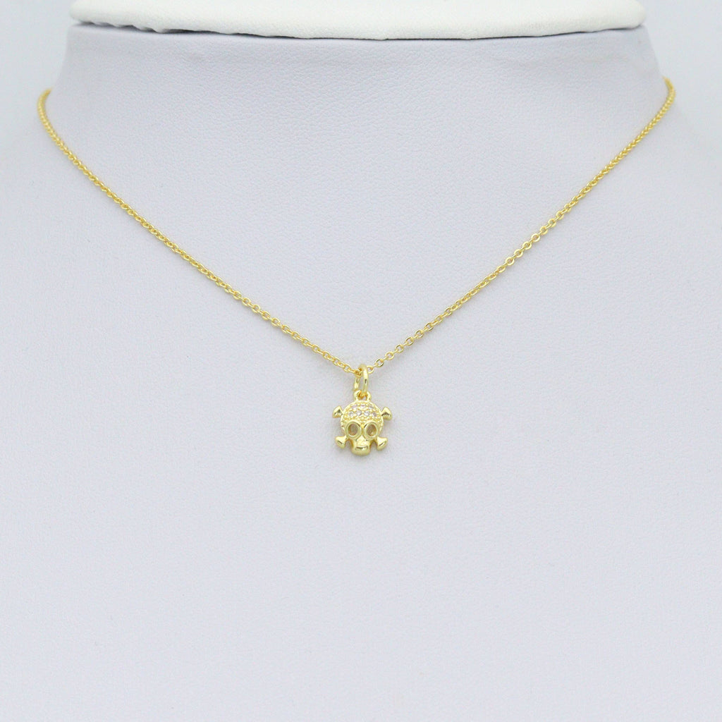 CZ Halloween Skull Charm, Sku#Y667