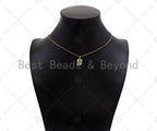 CZ Micro Pave Chinese Words Rich/ Love /Cool Charm, 18K Gold words Charm, Necklace Bracelet Charm Pendant, 13x10mm/11x10mm/12x11mm,Sku#Y432