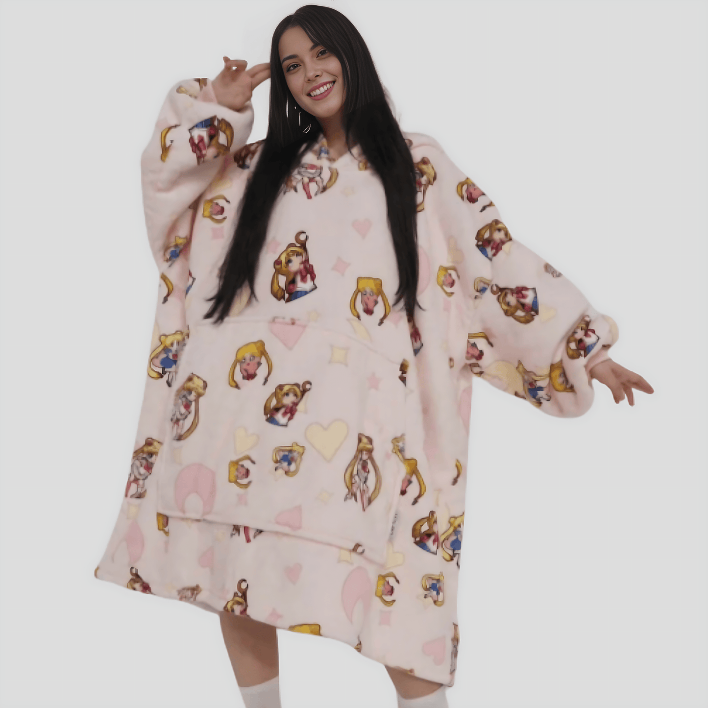 Sailor Moon Wearable Blanket Hoodie for Kids & Adults | OLM Toys - Adult size
