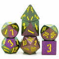 Rose Red Monster Glitter DND Dice (Rose Red&Green&Golden) 7-Dice Dungeons and Dragons Dice - 