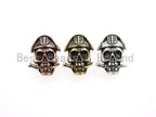 Antique Pirate Skull Paracord Beads, Paracord Survival Bracelet Beads, KeyChain Lanyard Making Findings, DIY Jewelry 15x21x11mm, sku#Y102