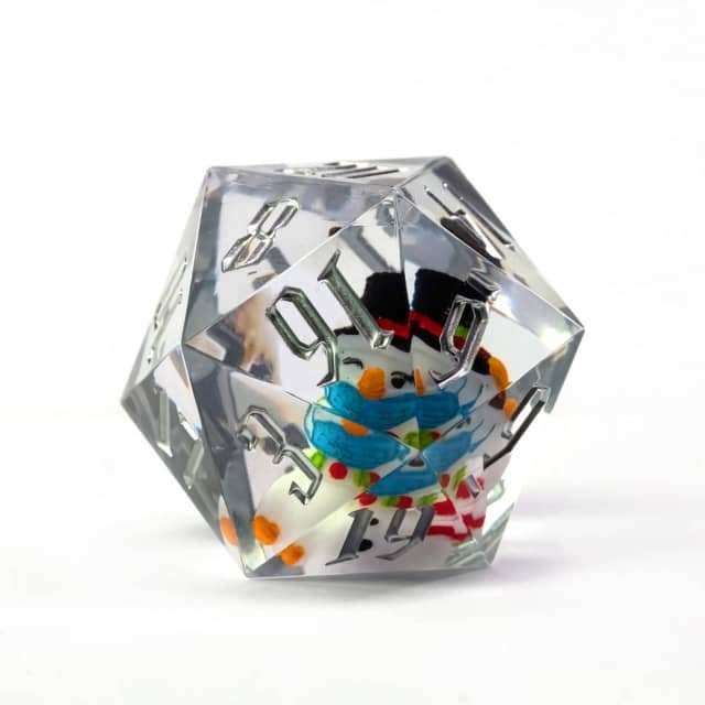 Snowman Holiday d20 Dice 33mm Christmas Dice (2021) - 