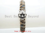 Antique Evil Goblin Head Bead, 550 Paracord Skull Charm, Survival Bracelet Beads, Lanyard Making Charm, Men's Bracelets DIY,16x19mm, sku#Y90