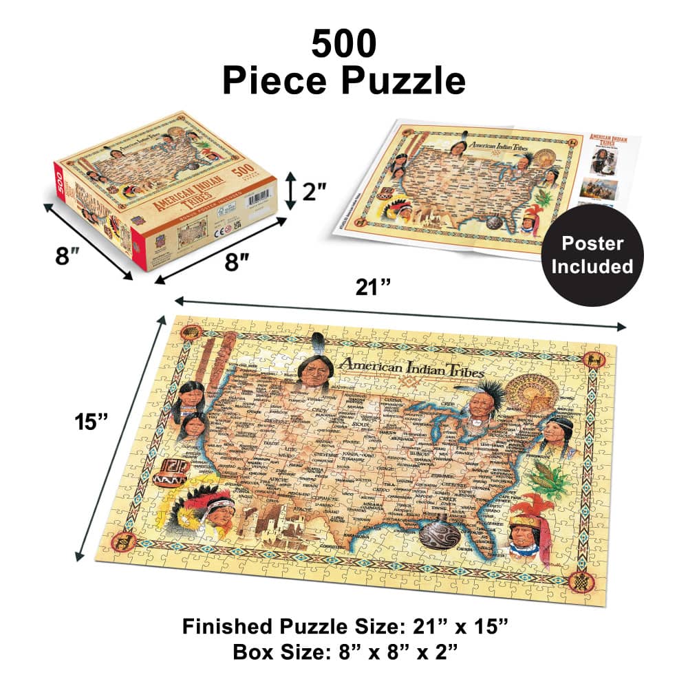 American Indian Tribes 500 Piece Jigsaw Puzzle