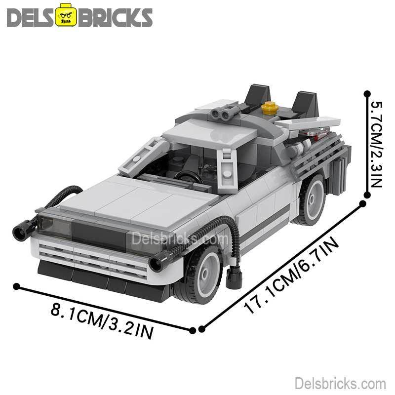 Back to the Future Car Delorean Lego Minifigures Custom Toys - 