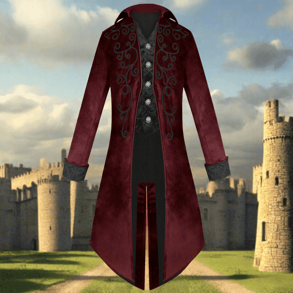 Steampunk Victorian Jacket Gothic Tailcoat Renaissance Men's - L / Solid color