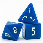 Dark Blue Homage 7-Dice Set w/Blue Numbers Minimalist - 