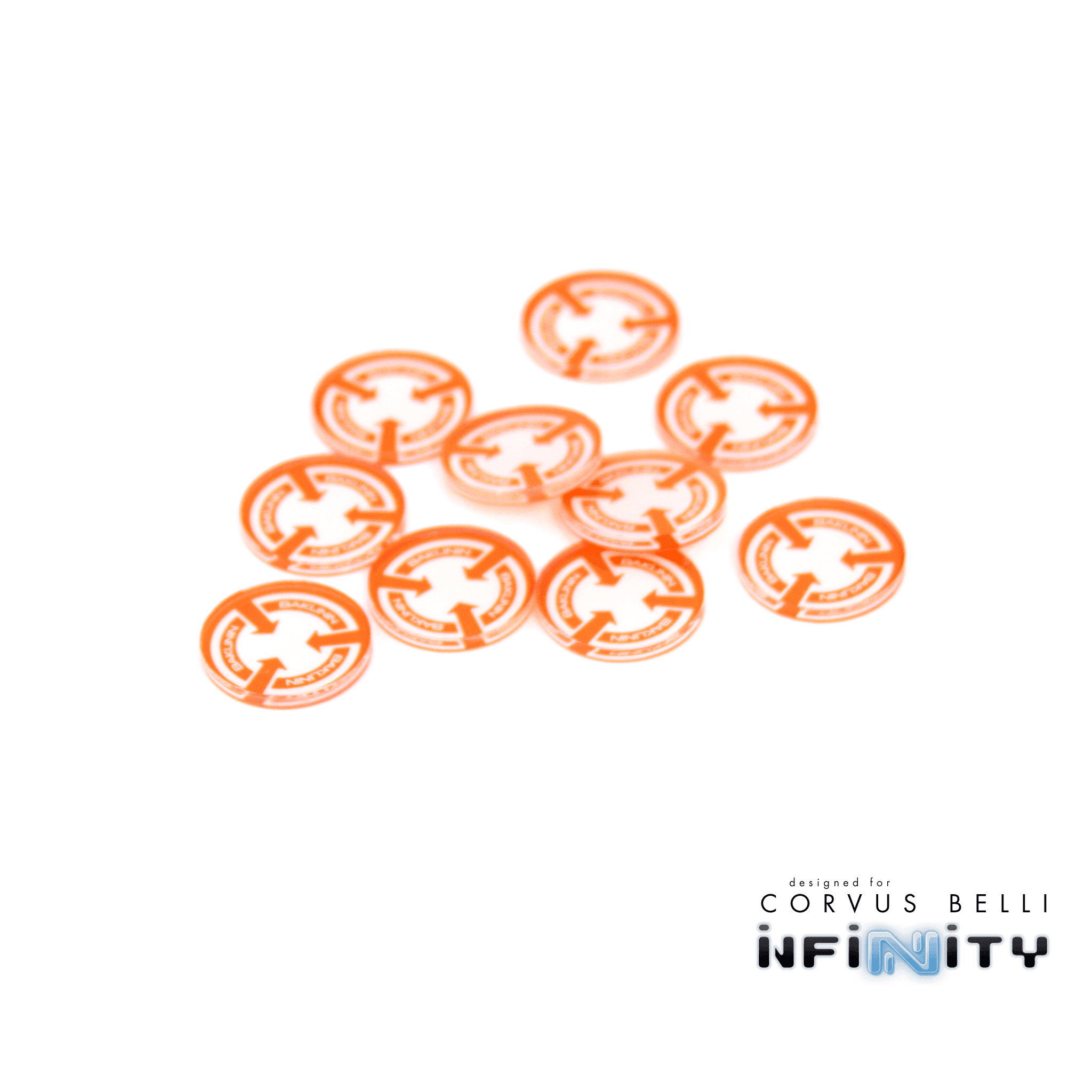 Full Color Infinity Faction Markers, 25mm (Bag of 10) - Bakunin / 25mm