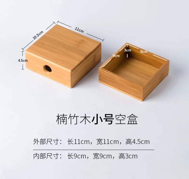 Bamboo and wood jewelry box small simple bamboo bracelets beads storage box Magnet switch Chinese Beautiful gift boxs