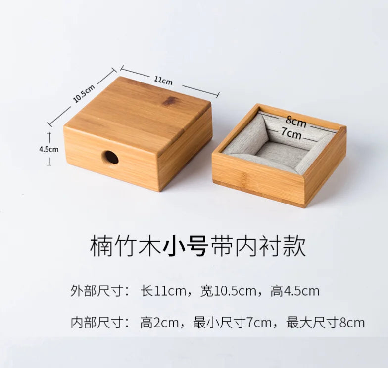 Bamboo and wood jewelry box small simple bamboo bracelets beads storage box Magnet switch Chinese Beautiful gift boxs