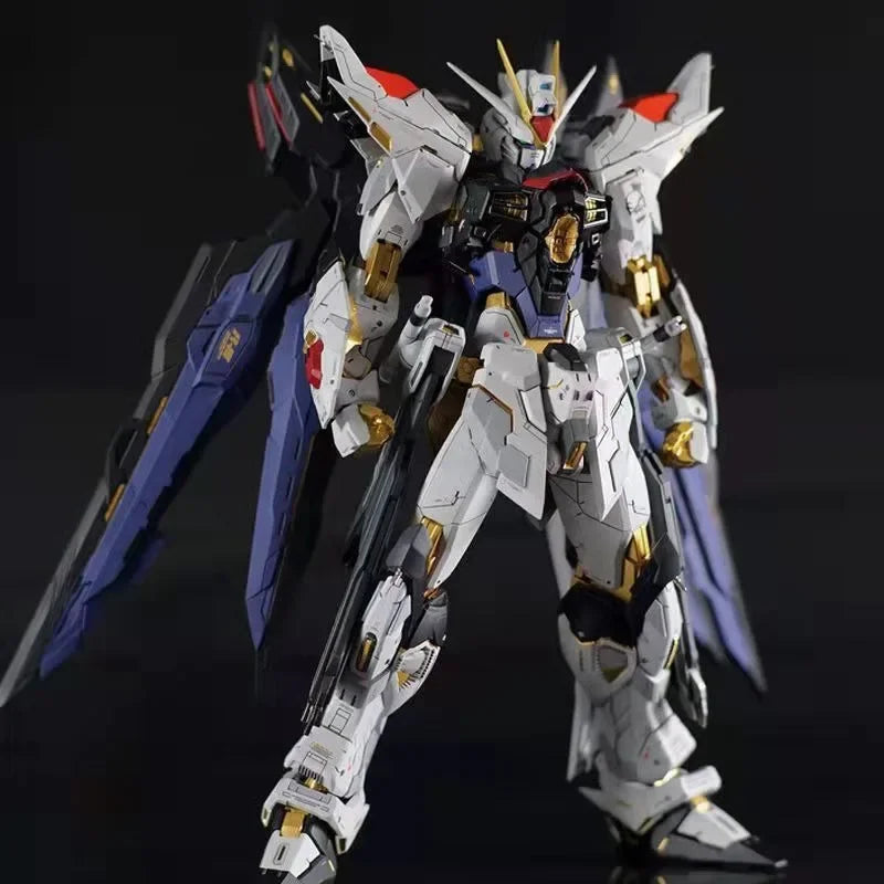 Bandai Gundam Creative Cartoon Anime Assembled Figure Free Raid Red Heretic Gold Heretic Children's Educational Game Model Toy