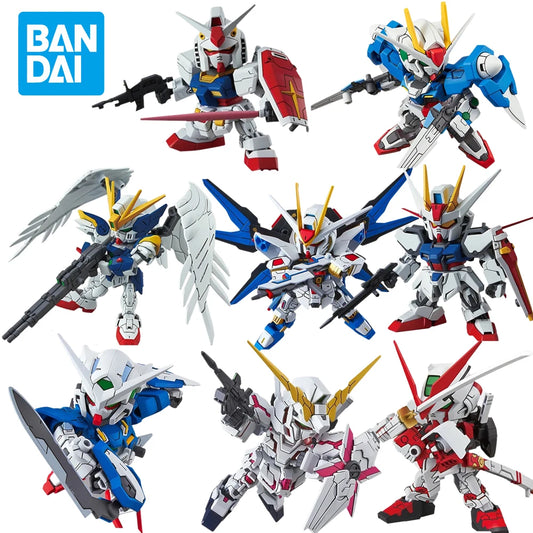 Bandai Model GUNDAM Action Figure SDEX Series Model Kit RX-78-2 Aile Strike Exia 00 Unicorn Astray Red Frame Barbatos Gundam